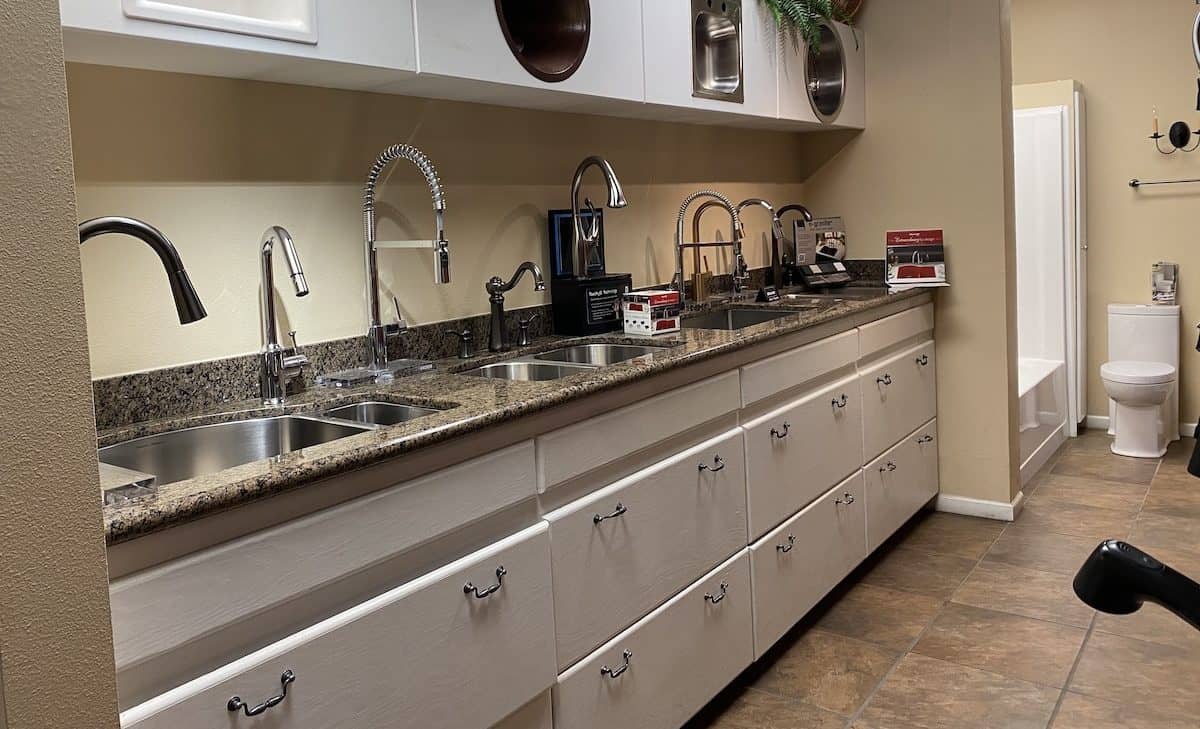 Sink and faucets showcase
