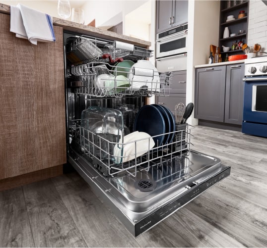 a dishwasher with a third rack for kitchens that do it all. Get more kitchen upgrade ideas at Coburn's Kitchen & Bath Showroom.