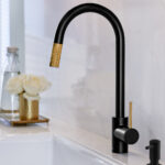 DXV Etre Pull-Down Kitchen Faucet with knurled texture detail